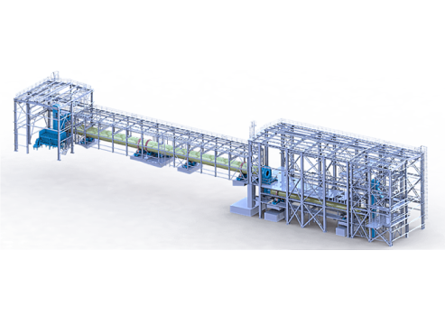 Печь обжига сульфидных руд с труднообогатимым золотом