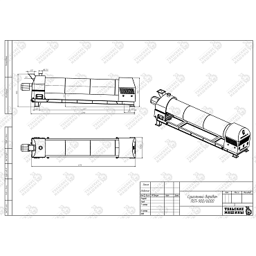 Габаритный чертеж Сушильный барабан ПСП-900/6000