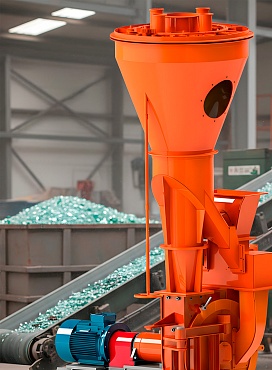 Измельчение и переработка стекла